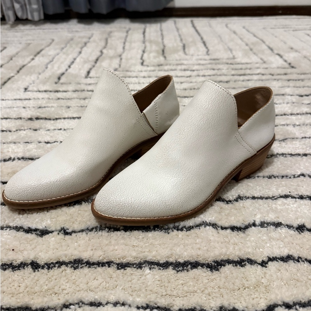Lucky Brand White Ankle Booties